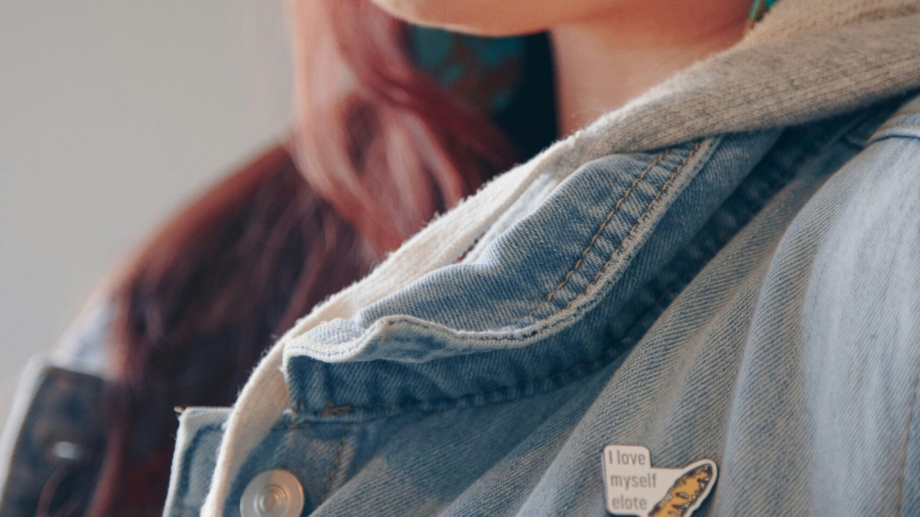 Girl Wearing Jacket with Attached Paches