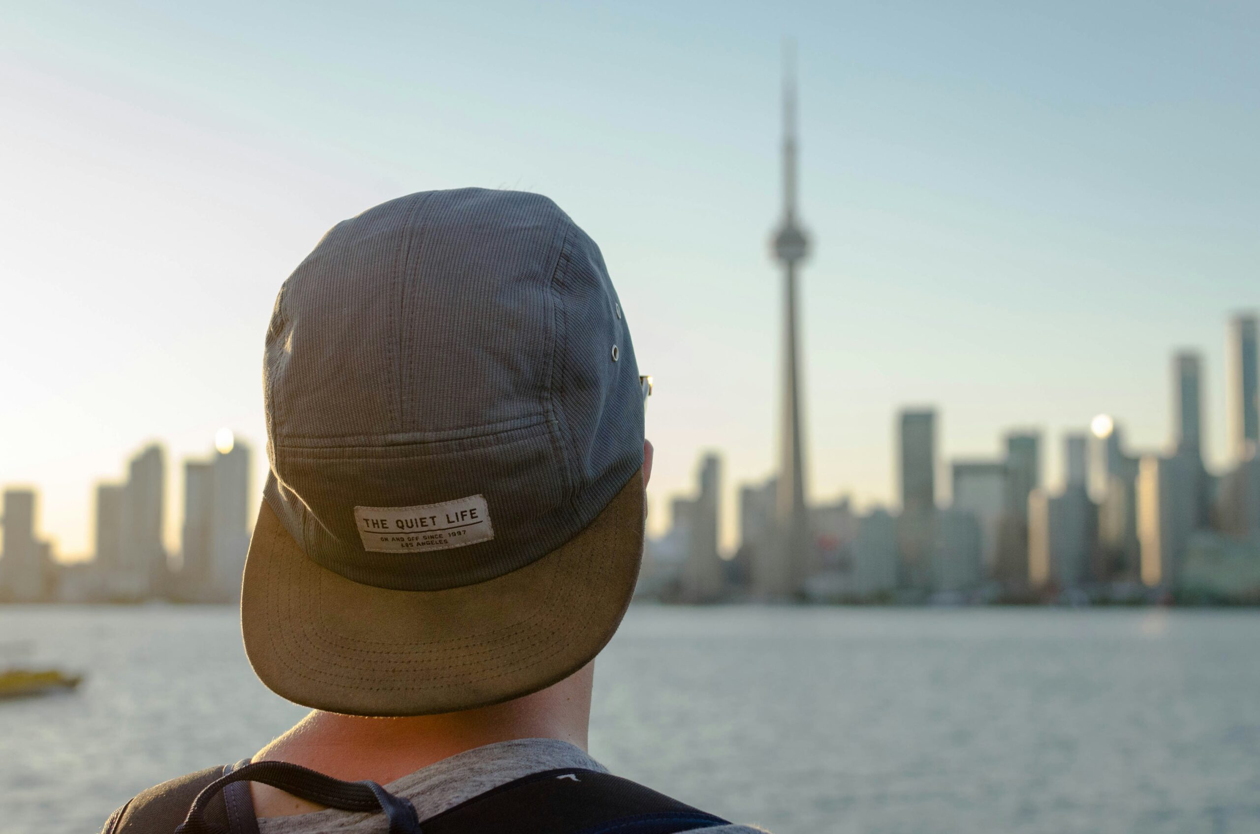 Boy Wearing Hat with Patch on it