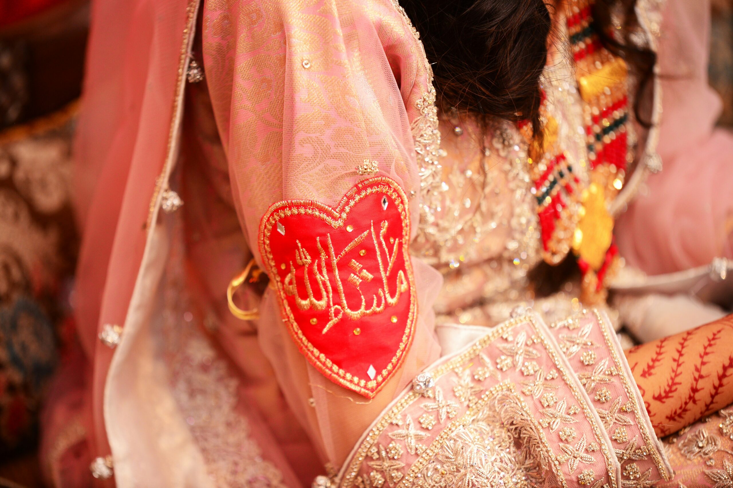 Bride Wearing Wedding Patch
